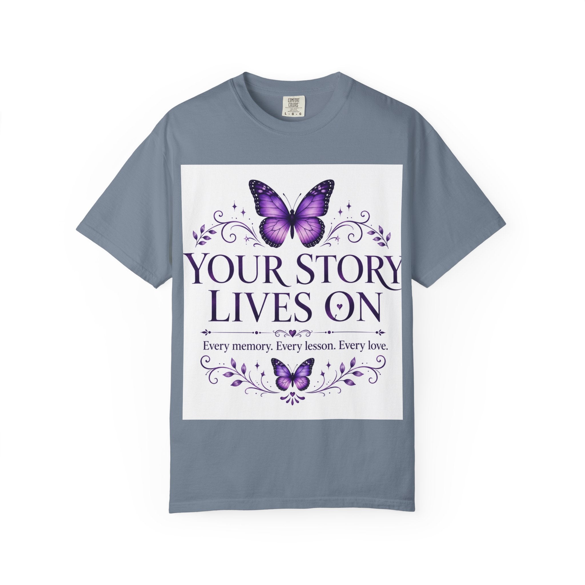 Your Story Lives On™ Memorial Comfort Tee – Butterfly Collection