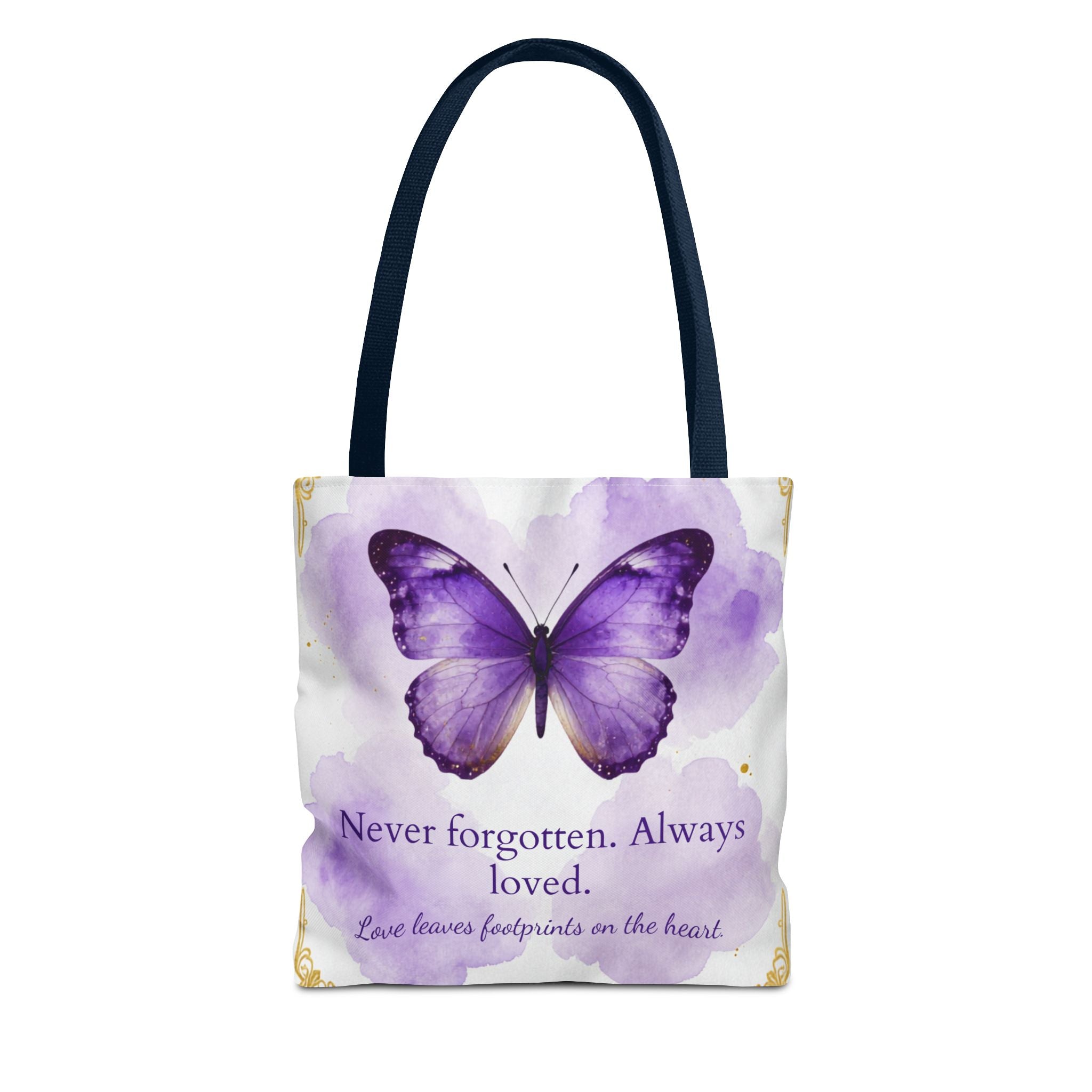 Never Forgotten Always Loved Butterfly Memorial Tote Bag