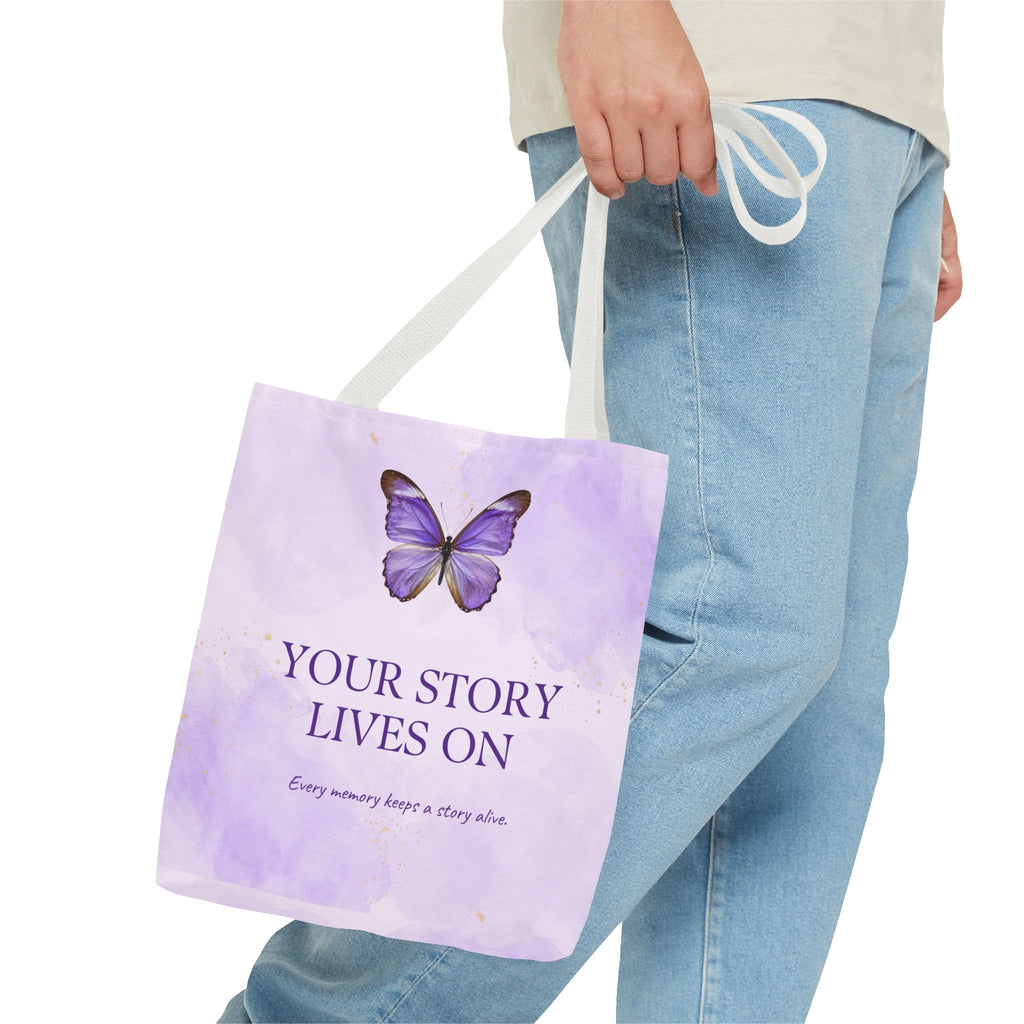 Your Story Lives On Butterfly Memorial Tote Bag