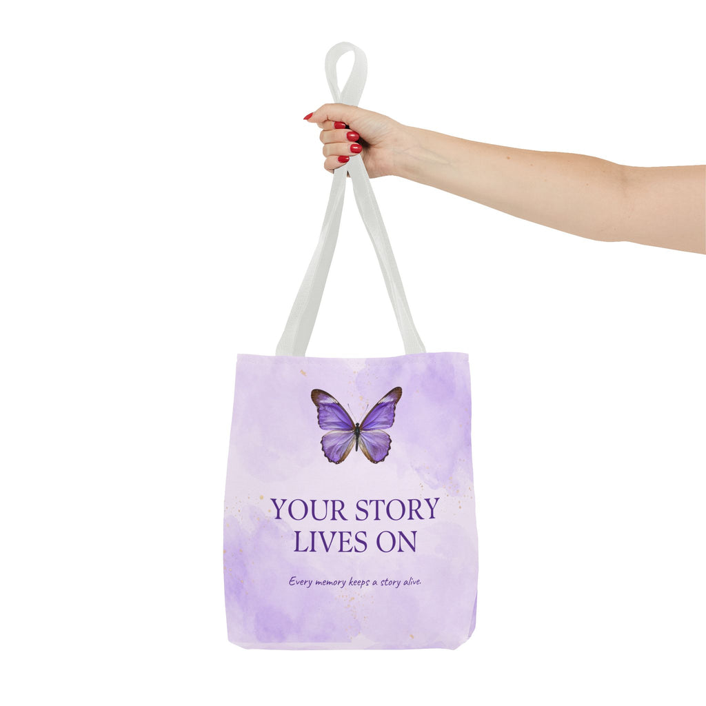 Your Story Lives On Butterfly Memorial Tote Bag