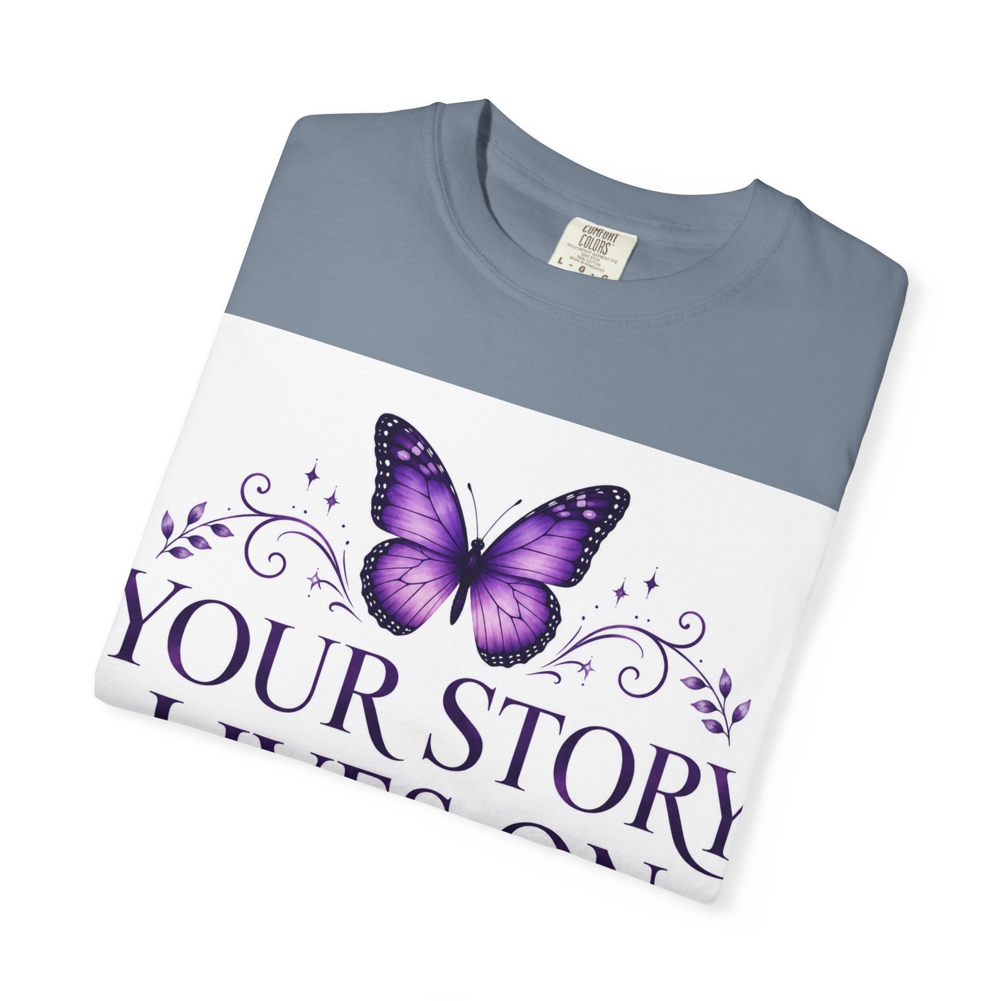 Your Story Lives On™ Memorial Comfort Tee – Butterfly Collection