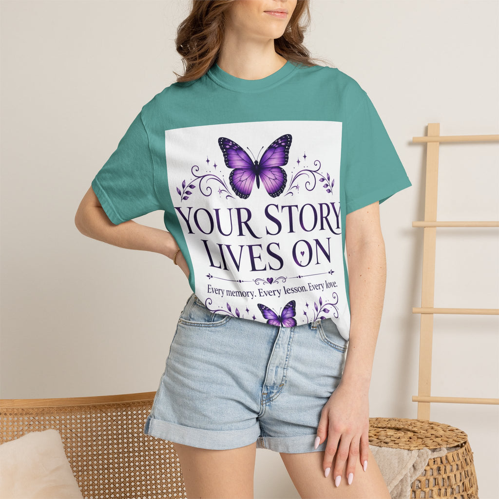 Your Story Lives On™ Memorial Comfort Tee – Butterfly Collection