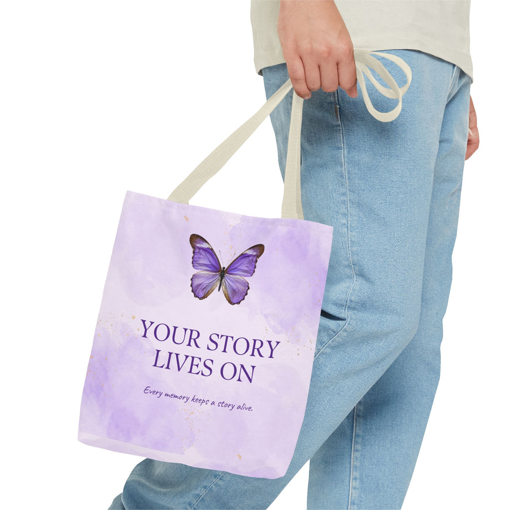 Your Story Lives On Butterfly Memorial Tote Bag