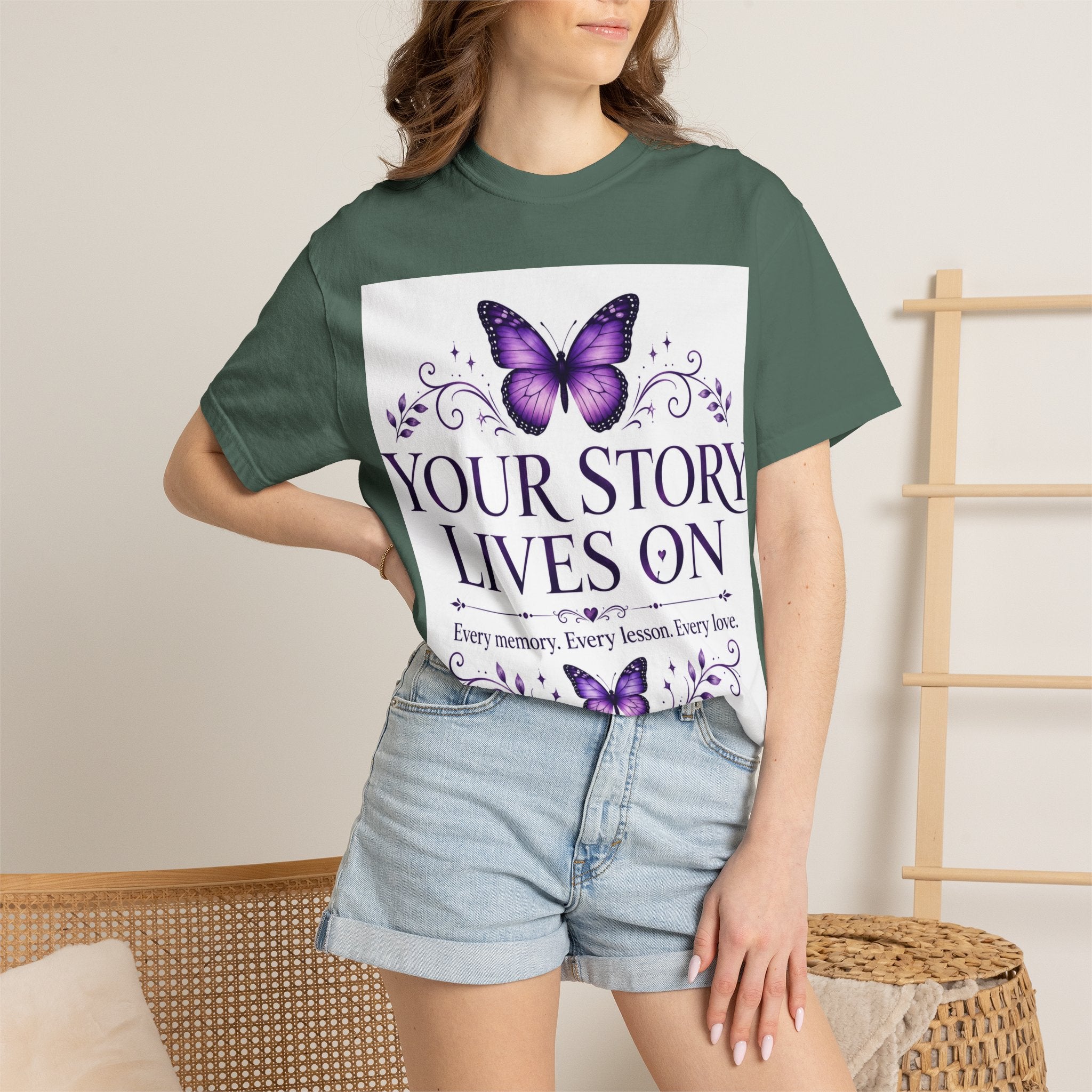 Your Story Lives On™ Memorial Comfort Tee – Butterfly Collection