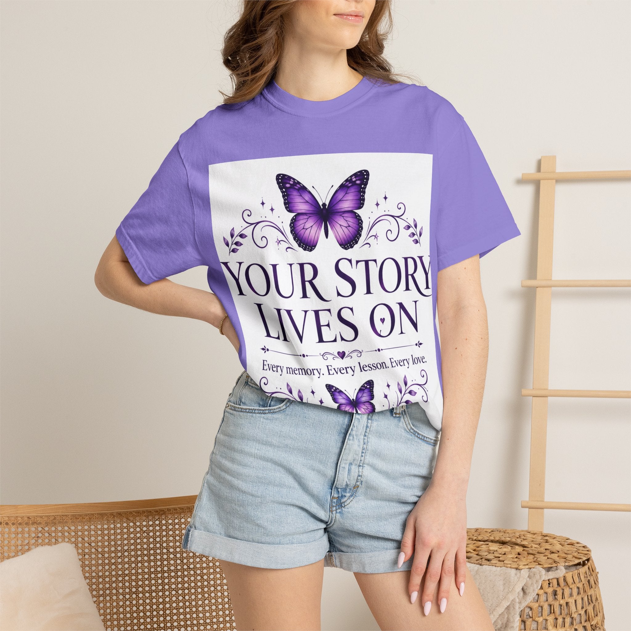 Your Story Lives On™ Memorial Comfort Tee – Butterfly Collection