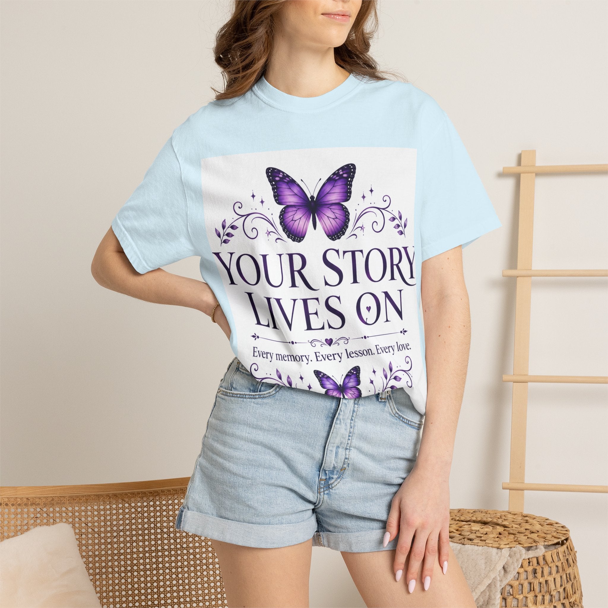 Your Story Lives On™ Memorial Comfort Tee – Butterfly Collection