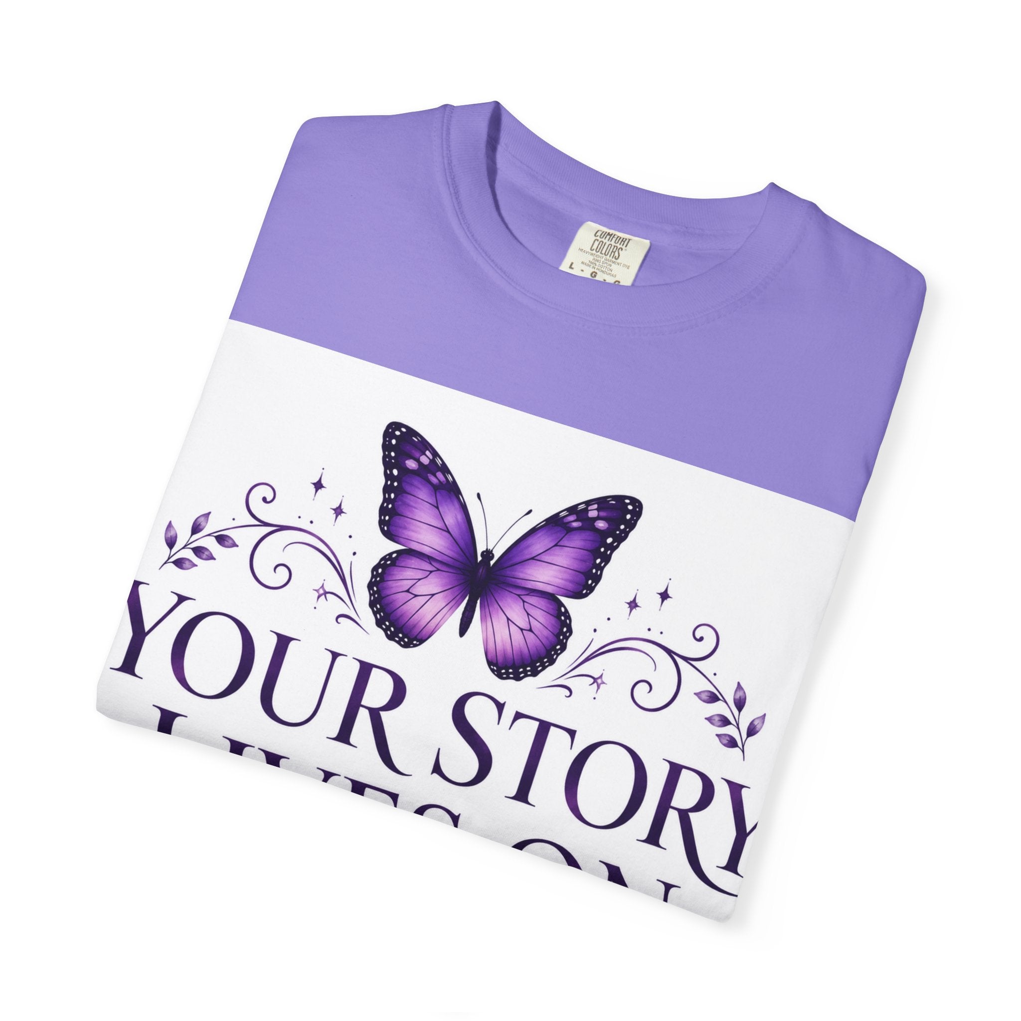 Your Story Lives On™ Memorial Comfort Tee – Butterfly Collection