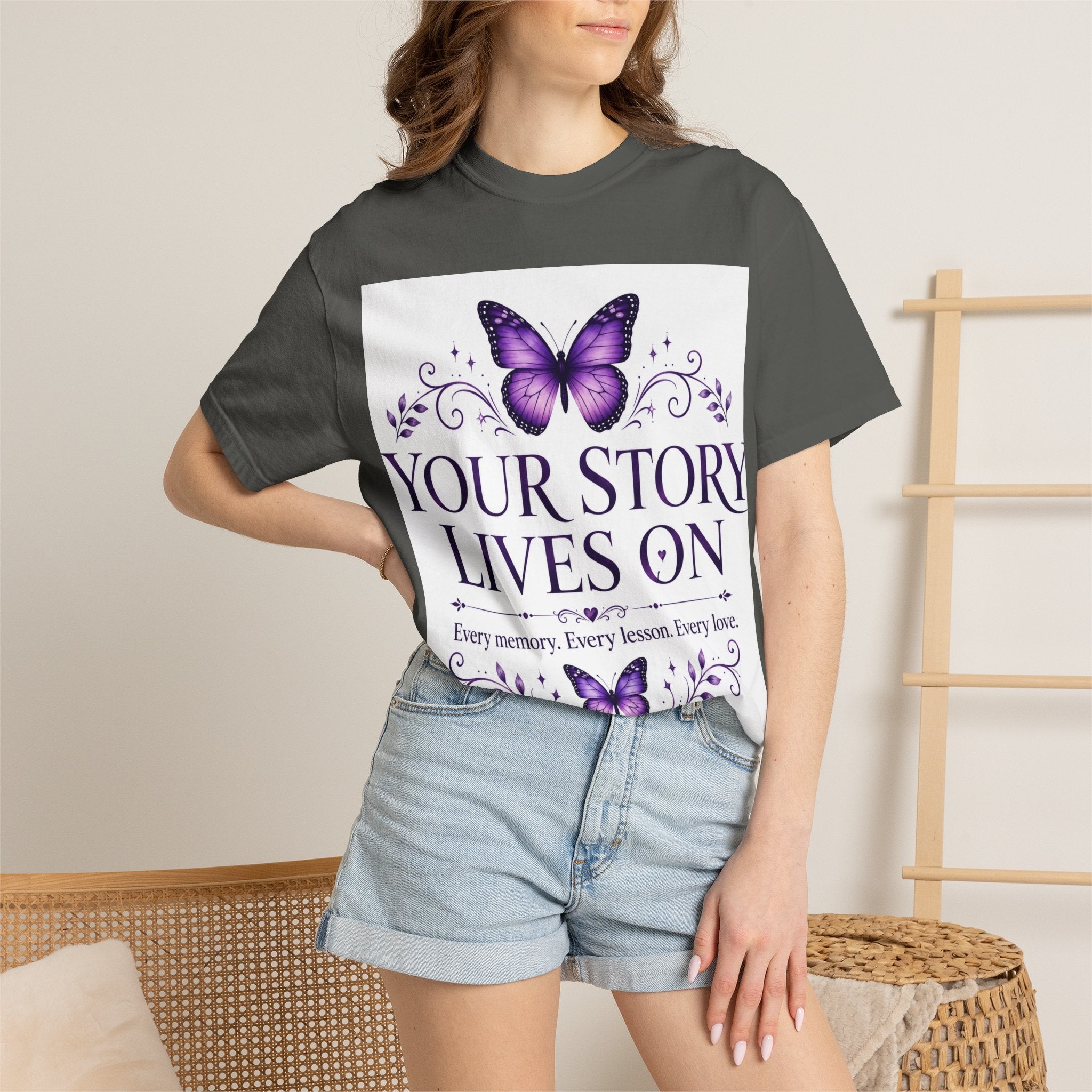 Your Story Lives On™ Memorial Comfort Tee – Butterfly Collection