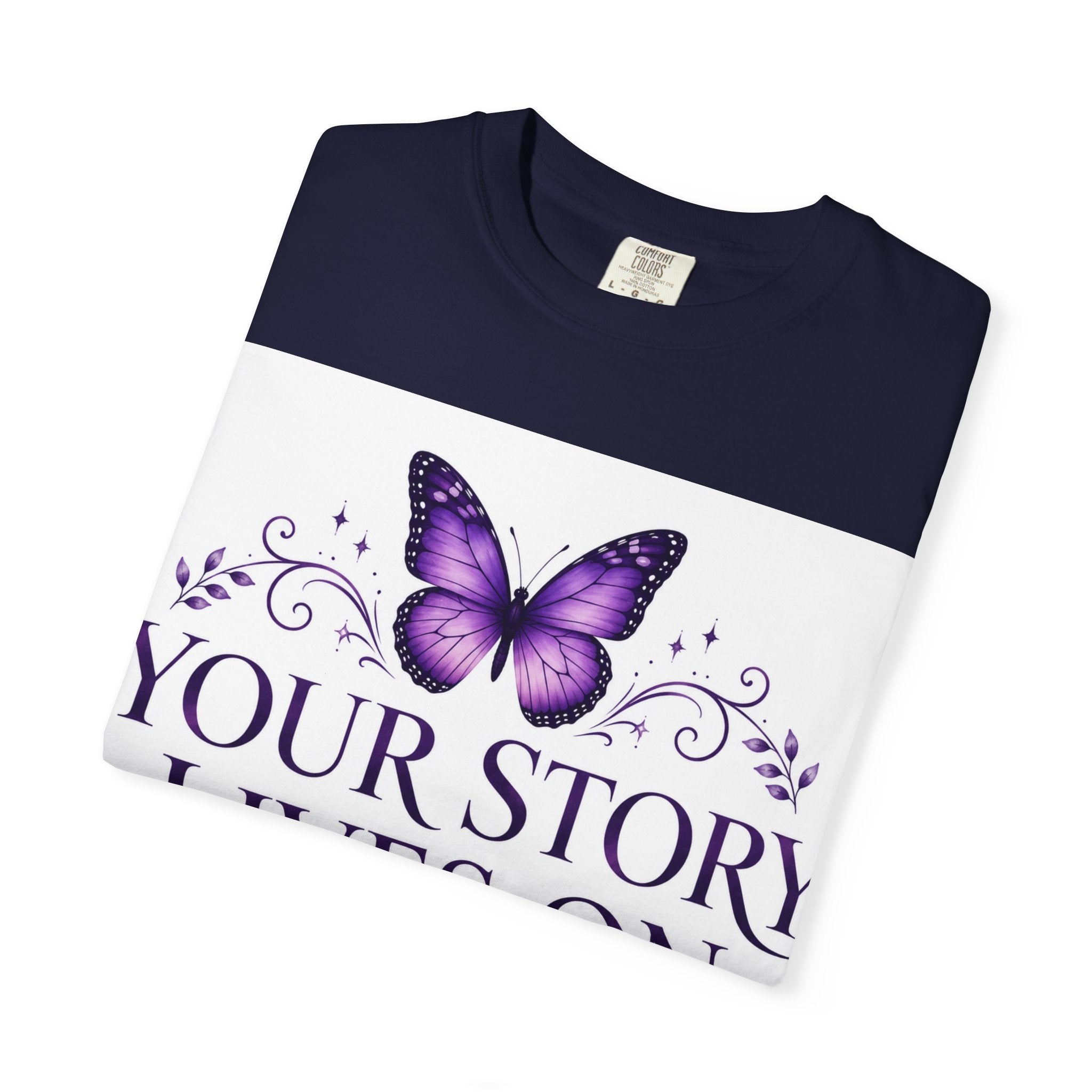 Your Story Lives On™ Memorial Comfort Tee – Butterfly Collection