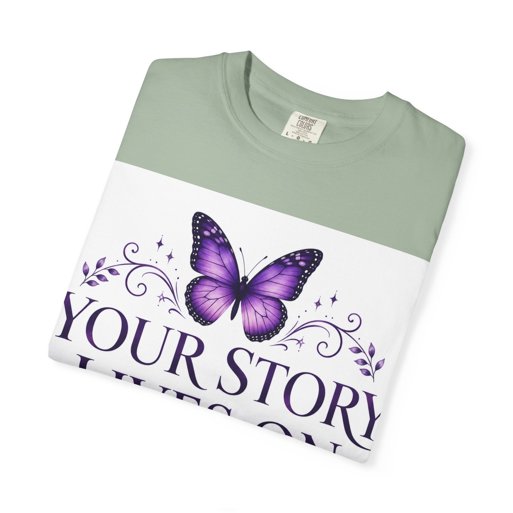 Your Story Lives On™ Memorial Comfort Tee – Butterfly Collection