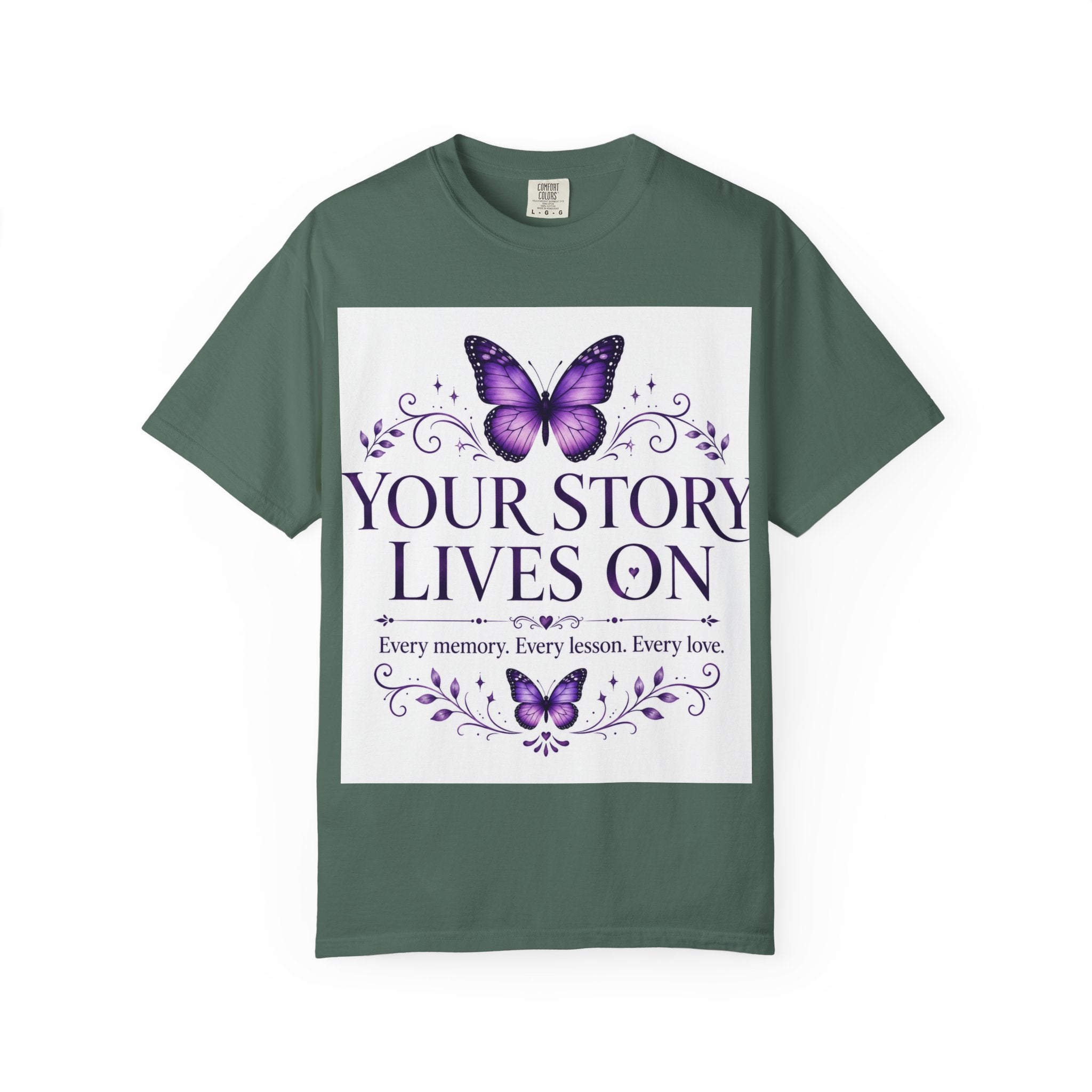 Your Story Lives On™ Memorial Comfort Tee – Butterfly Collection
