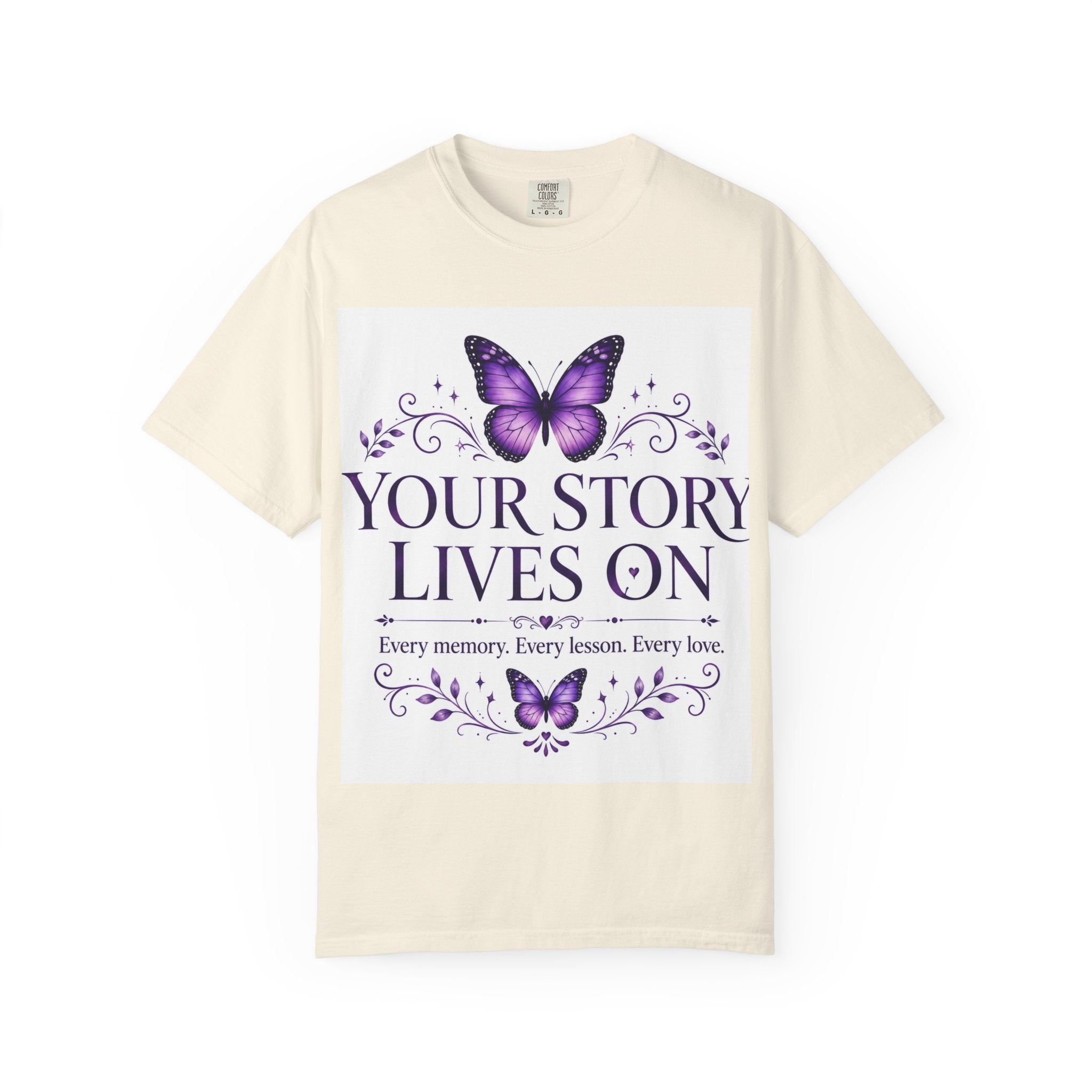Your Story Lives On™ Memorial Comfort Tee – Butterfly Collection
