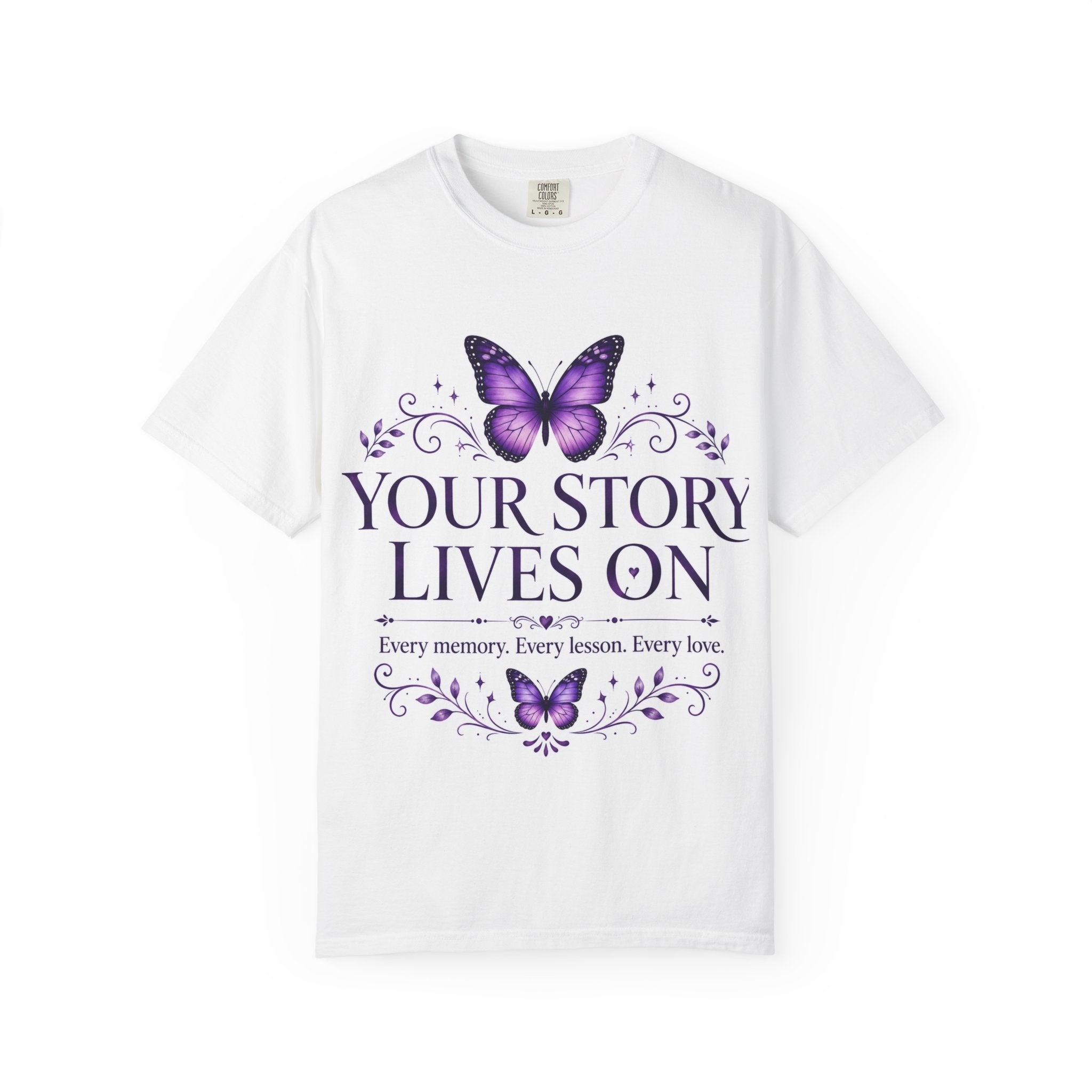 Your Story Lives On™ Memorial Comfort Tee – Butterfly Collection