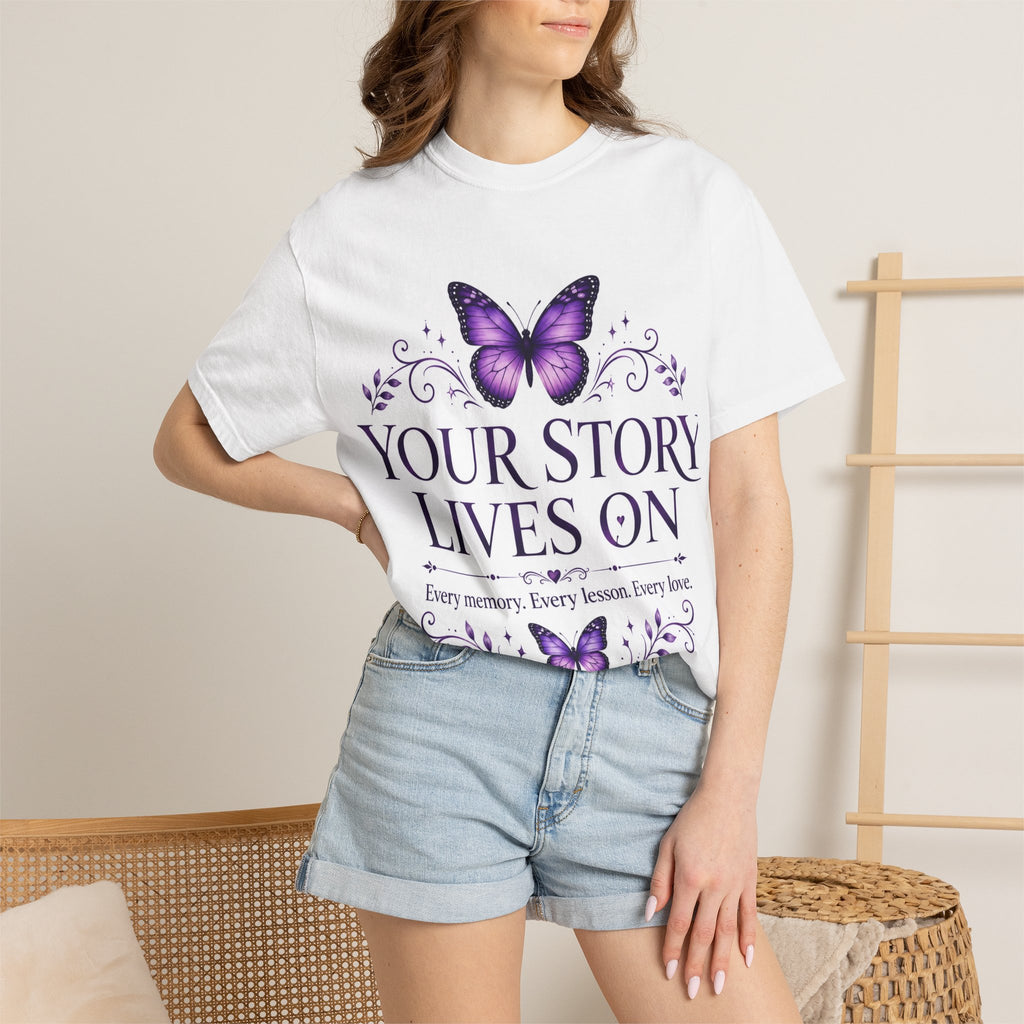 Your Story Lives On™ Memorial Comfort Tee – Butterfly Collection