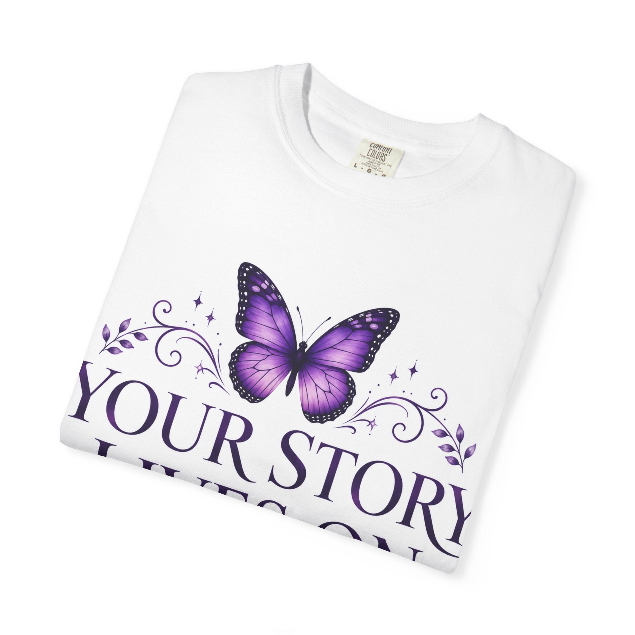 Your Story Lives On™ Memorial Comfort Tee – Butterfly Collection
