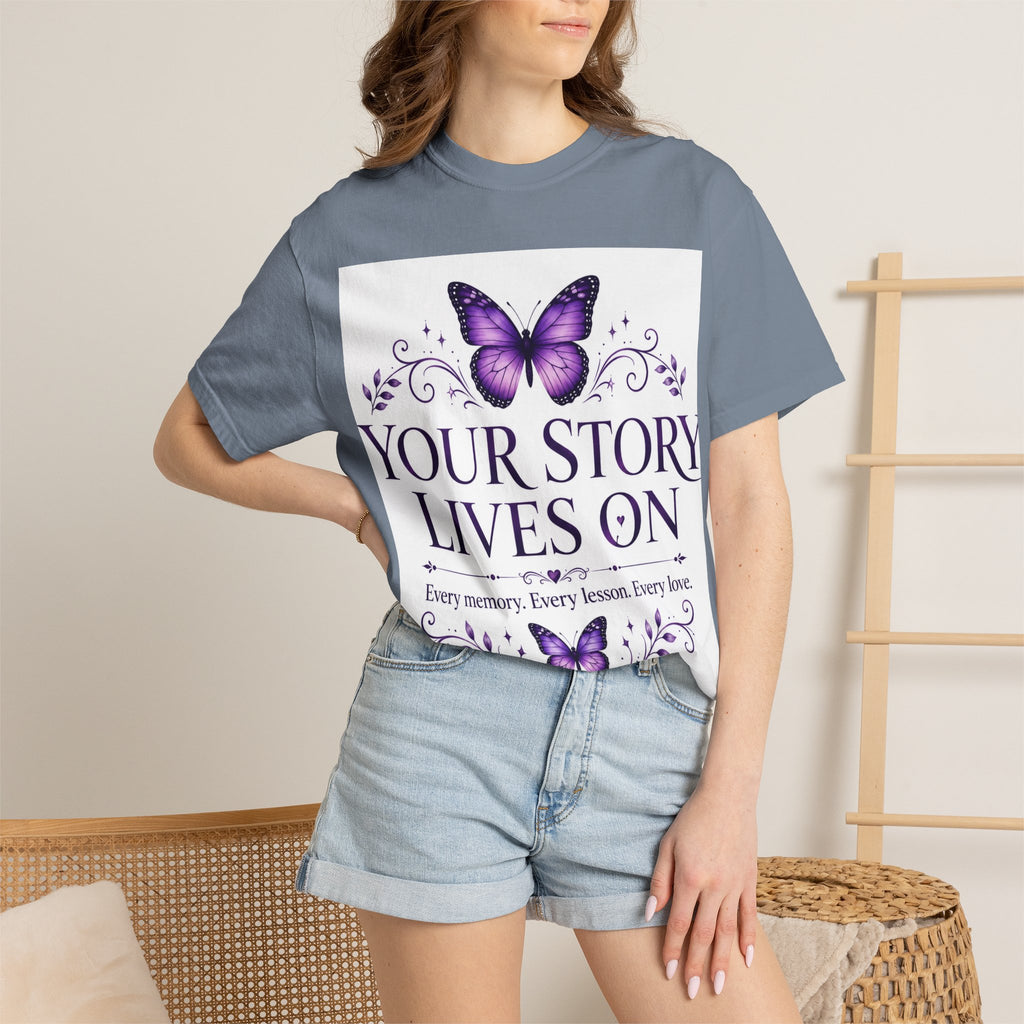 Your Story Lives On™ Memorial Comfort Tee – Butterfly Collection