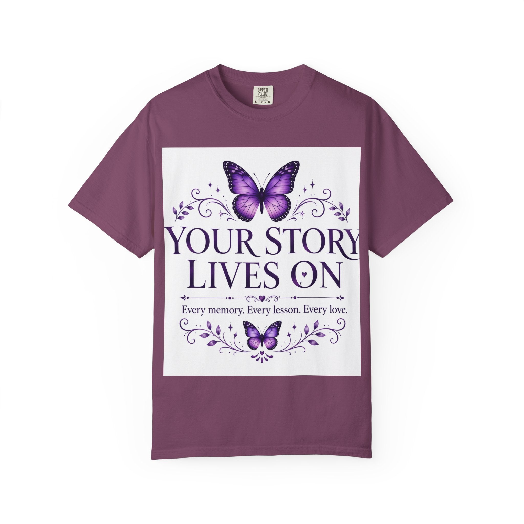 Your Story Lives On™ Memorial Comfort Tee – Butterfly Collection