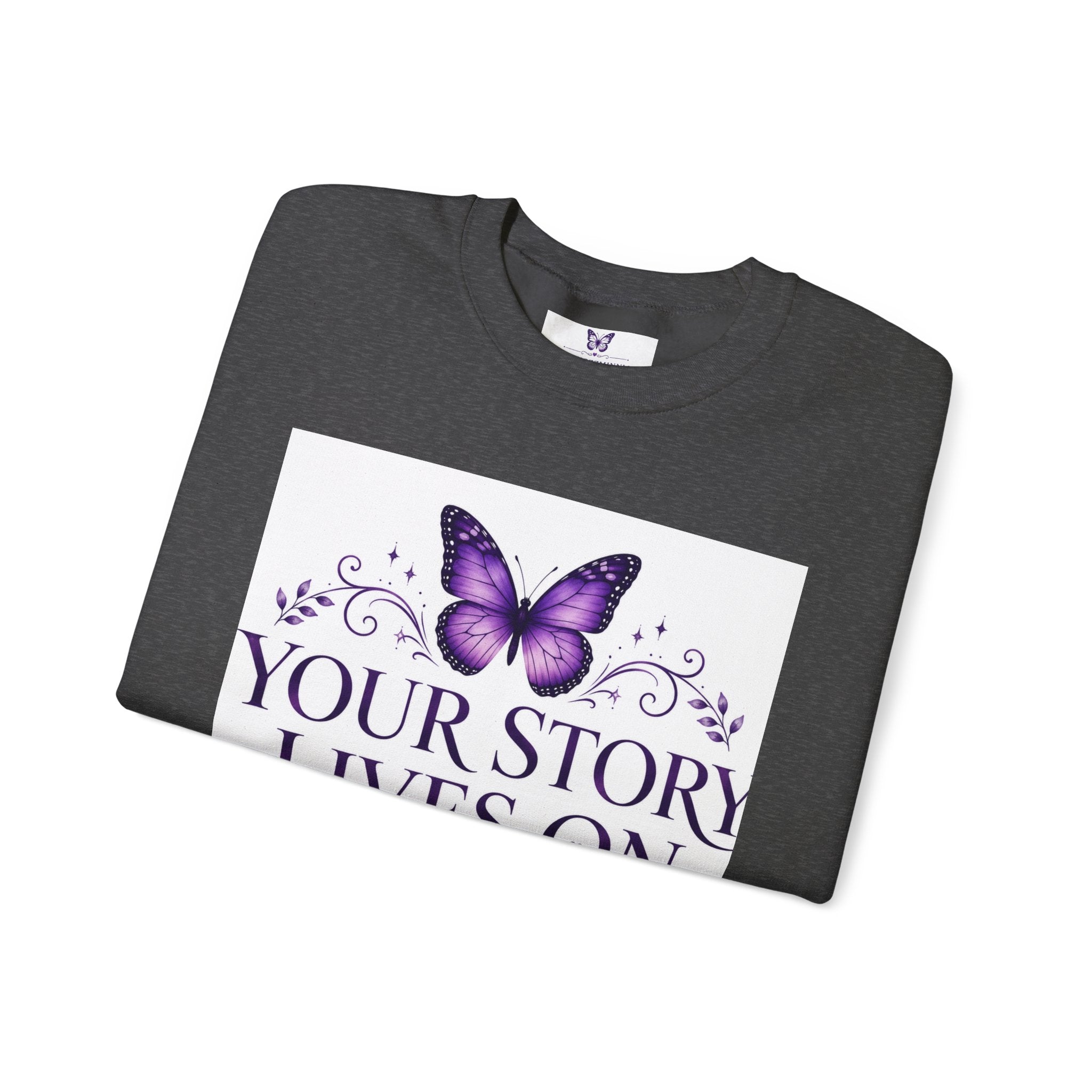 Your Story Lives On Memorial Sweatshirt – Butterfly Remembrance Collection