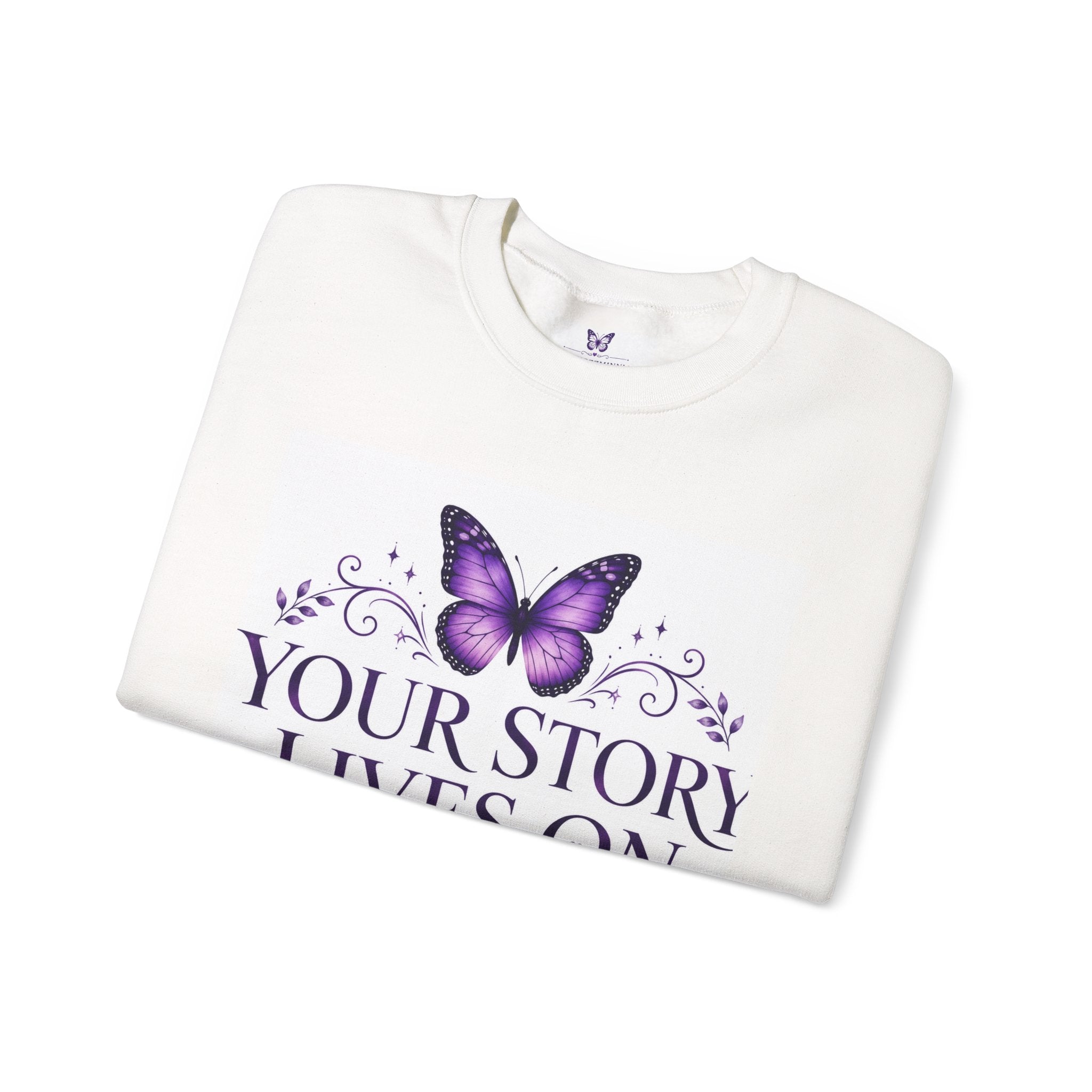 Your Story Lives On Memorial Sweatshirt – Butterfly Remembrance Collection