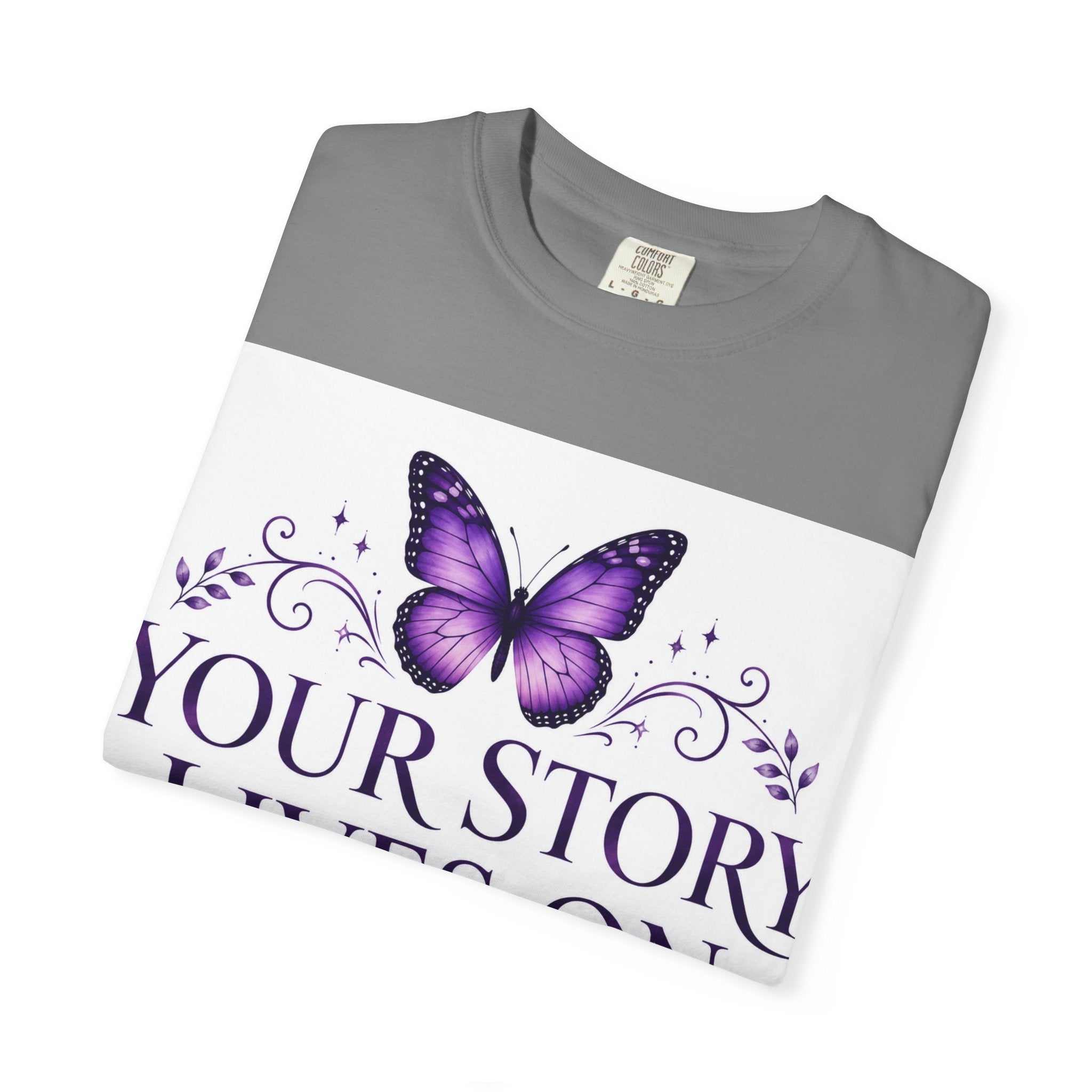 Your Story Lives On™ Memorial Comfort Tee – Butterfly Collection