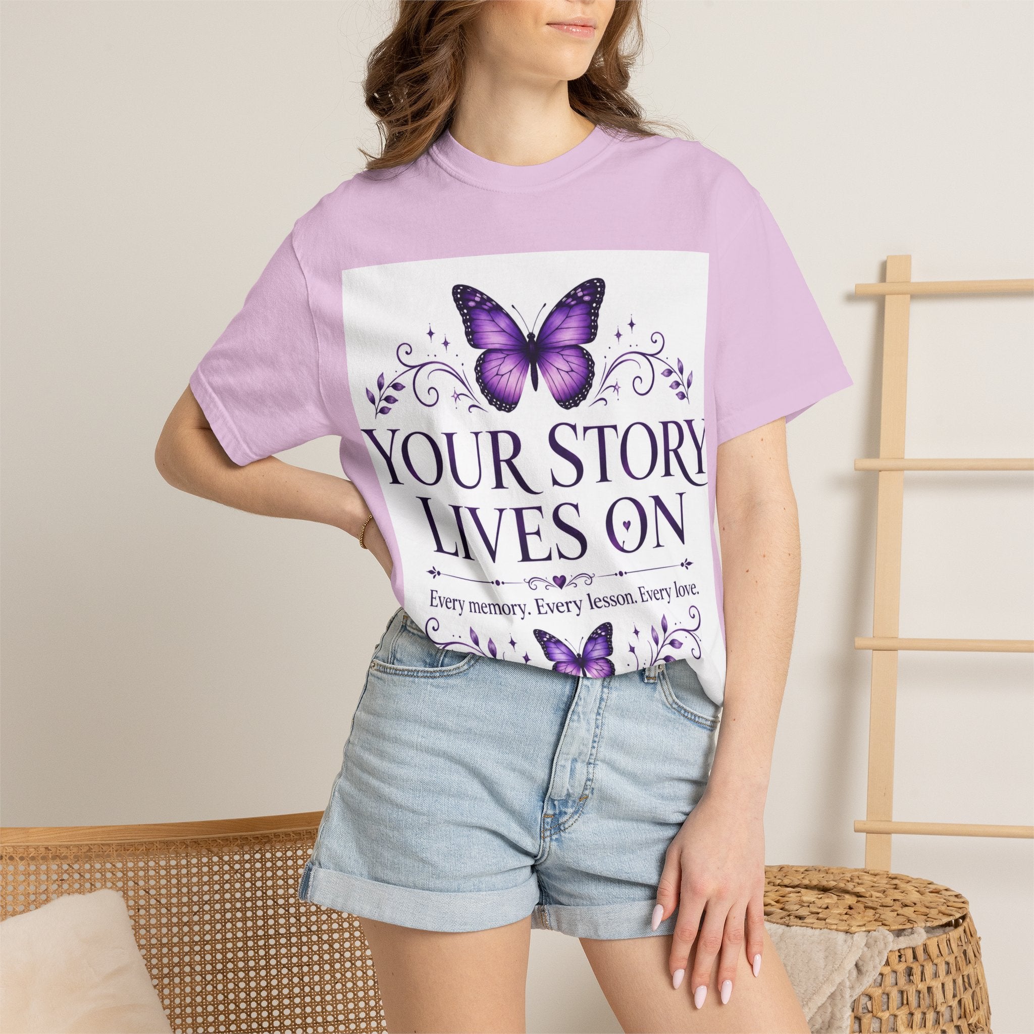 Your Story Lives On™ Memorial Comfort Tee – Butterfly Collection