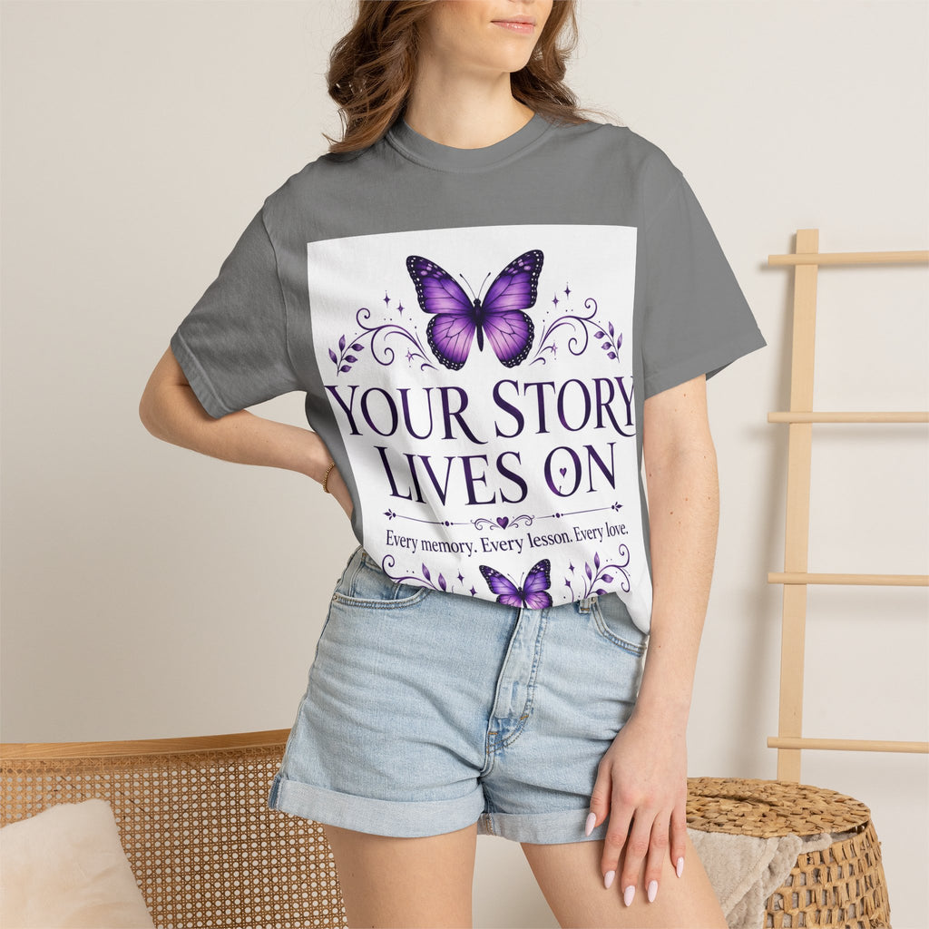Your Story Lives On™ Memorial Comfort Tee – Butterfly Collection