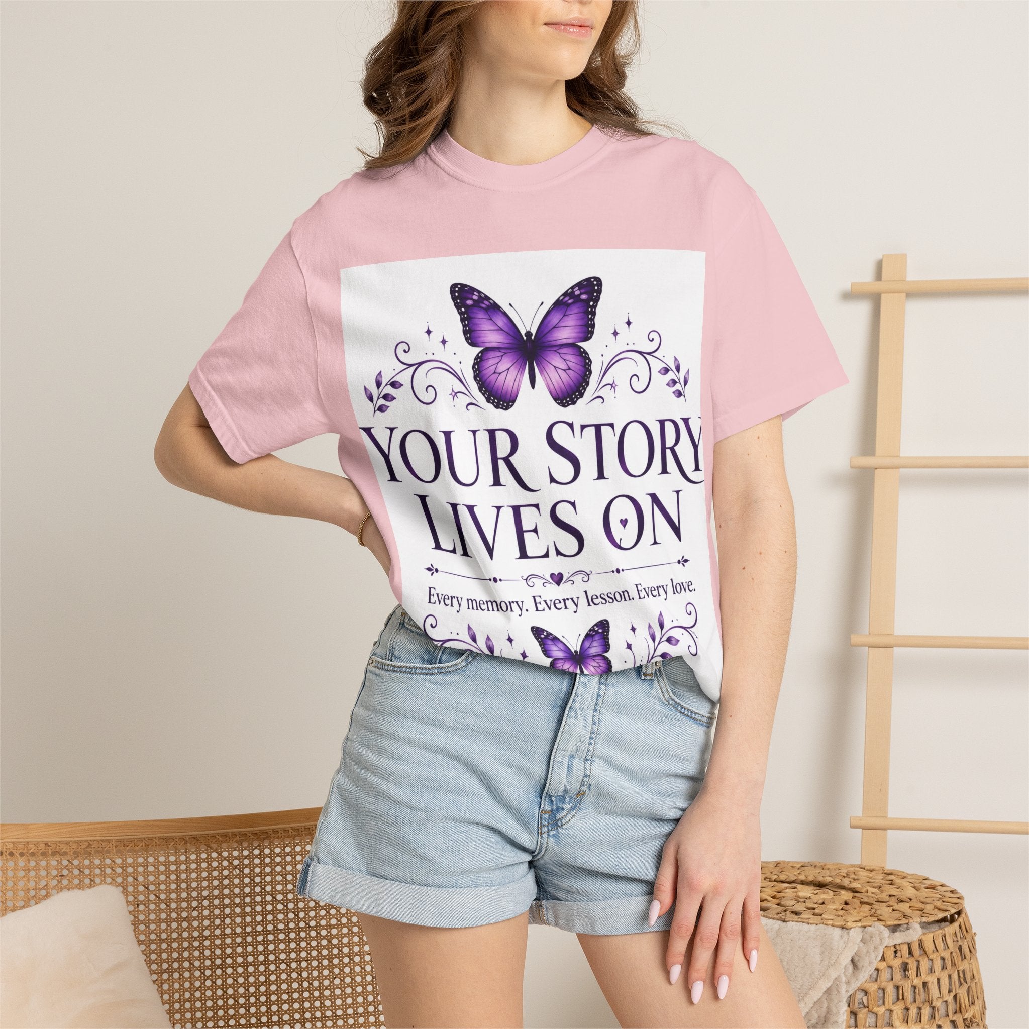 Your Story Lives On™ Memorial Comfort Tee – Butterfly Collection