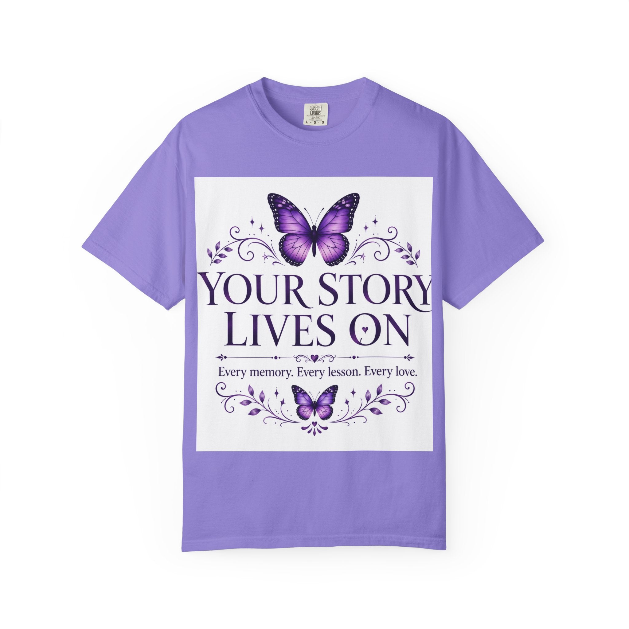 Your Story Lives On™ Memorial Comfort Tee – Butterfly Collection