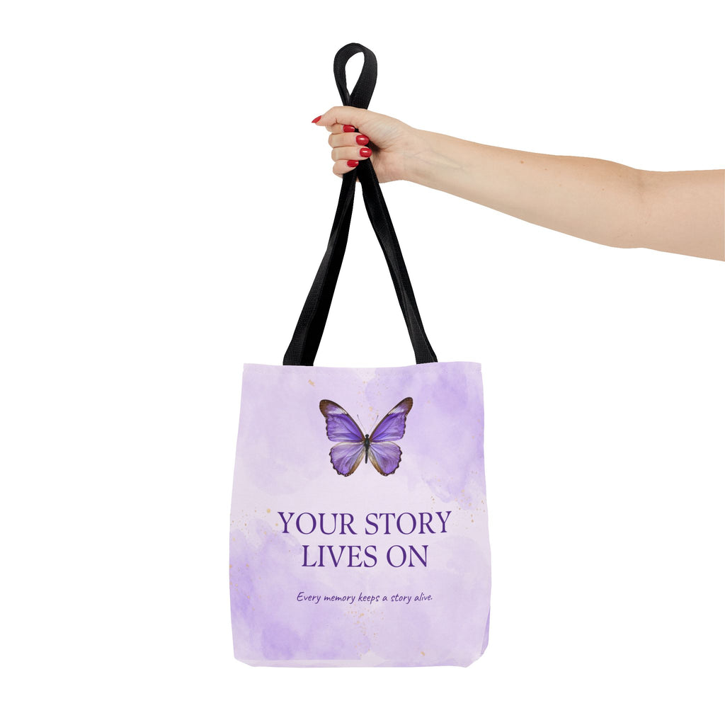 Your Story Lives On Butterfly Memorial Tote Bag