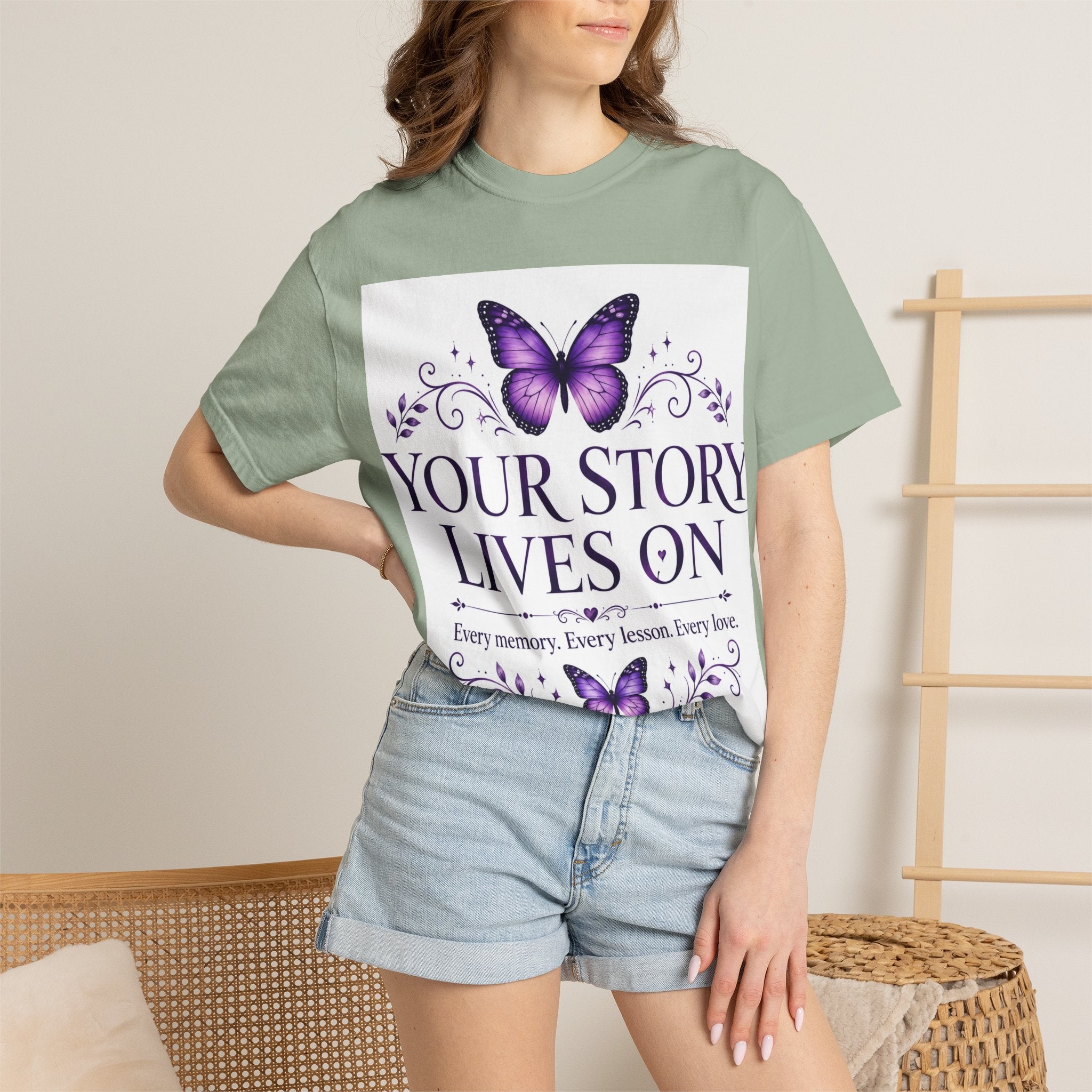Your Story Lives On™ Memorial Comfort Tee – Butterfly Collection