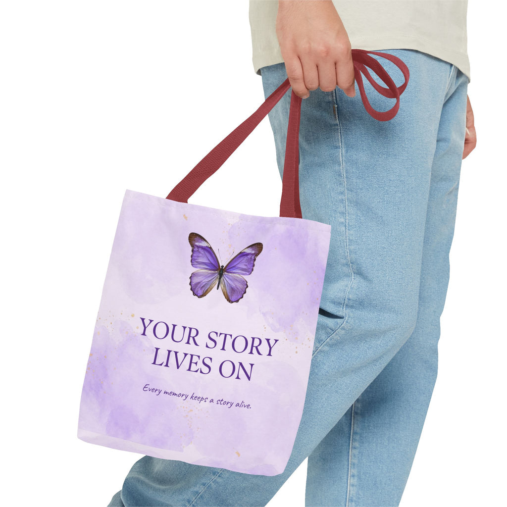 Your Story Lives On Butterfly Memorial Tote Bag
