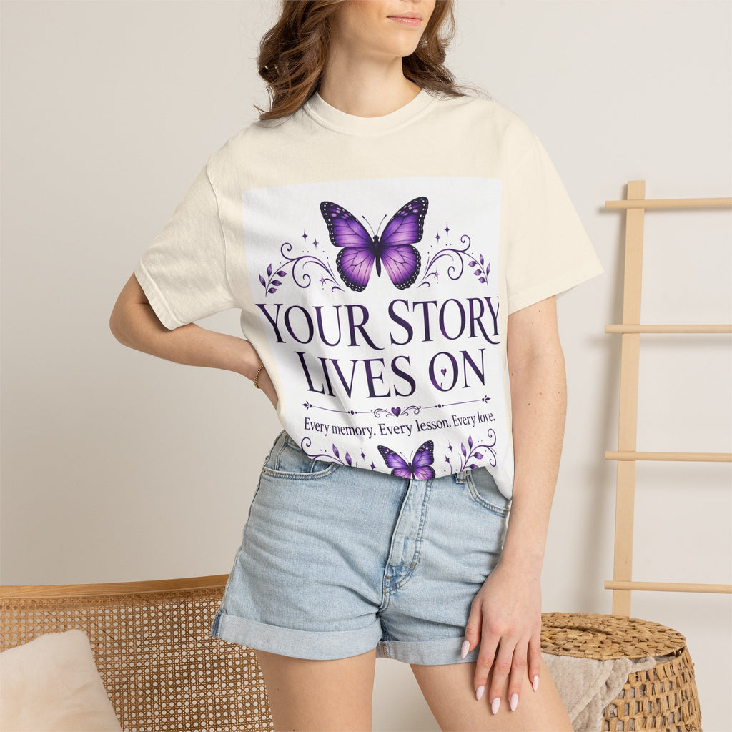 Your Story Lives On™ Memorial Comfort Tee – Butterfly Collection