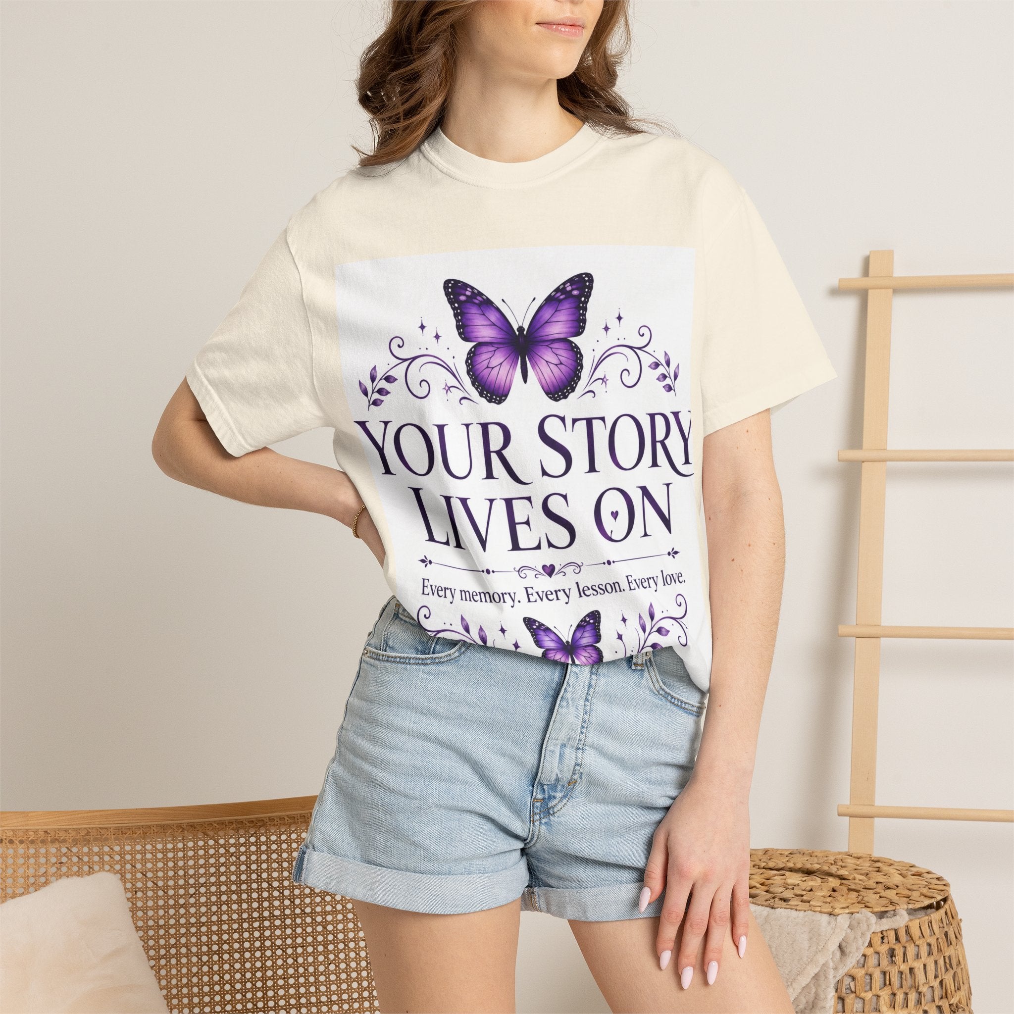 Your Story Lives On™ Memorial Comfort Tee – Butterfly Collection