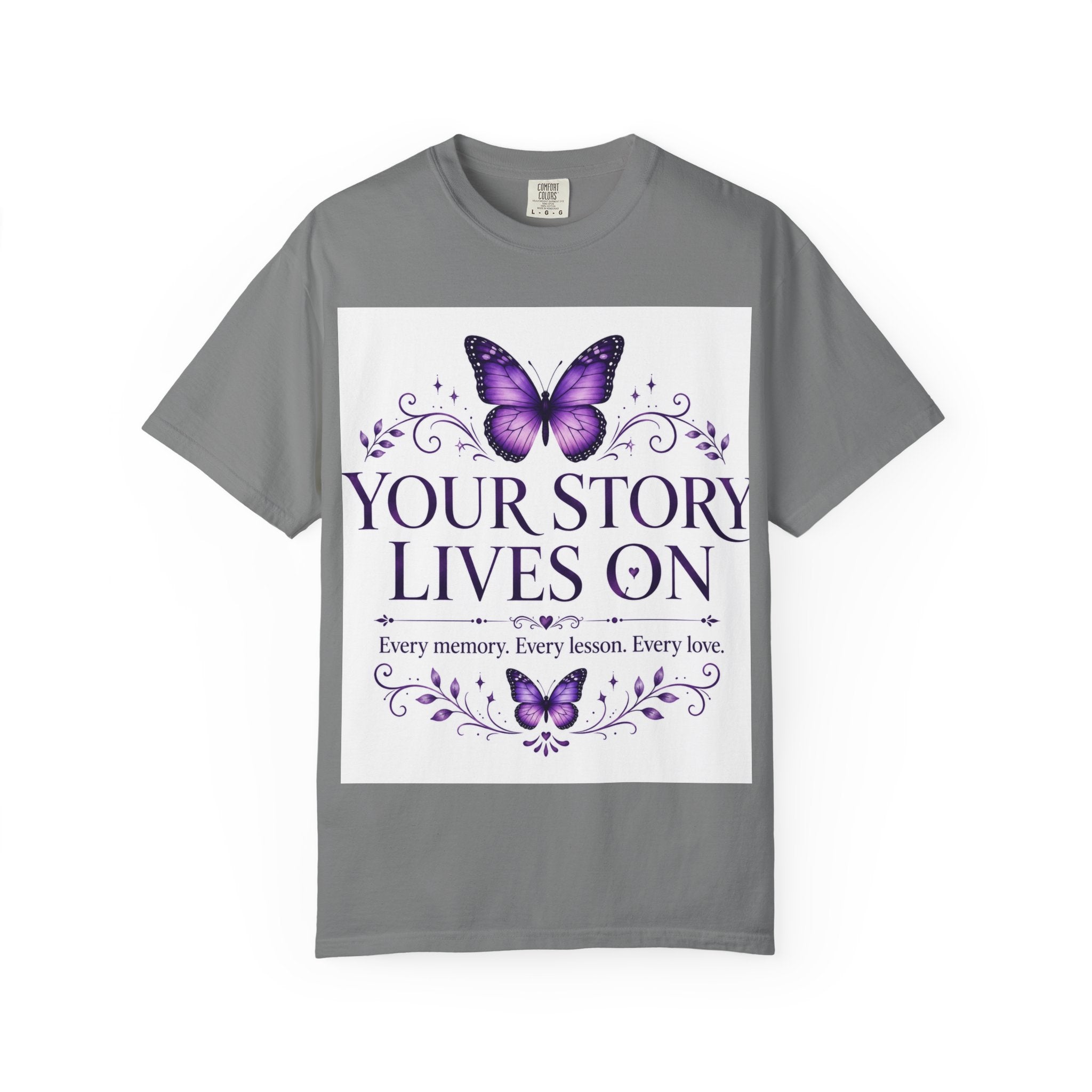Your Story Lives On™ Memorial Comfort Tee – Butterfly Collection