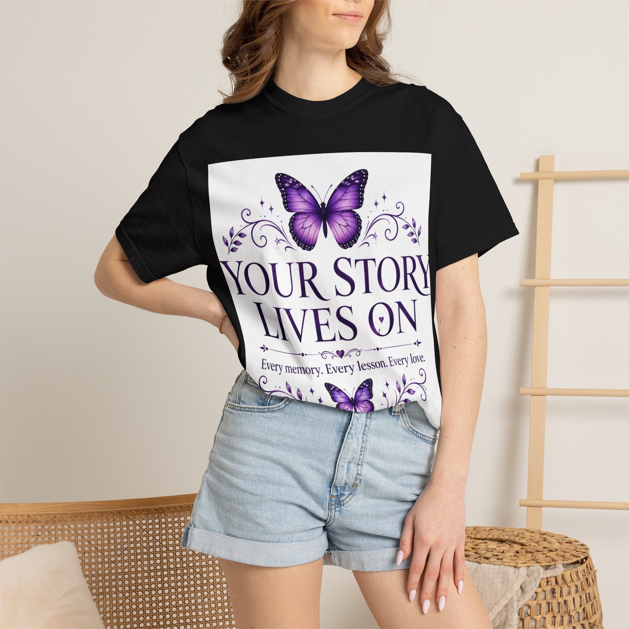 Your Story Lives On™ Memorial Comfort Tee – Butterfly Collection