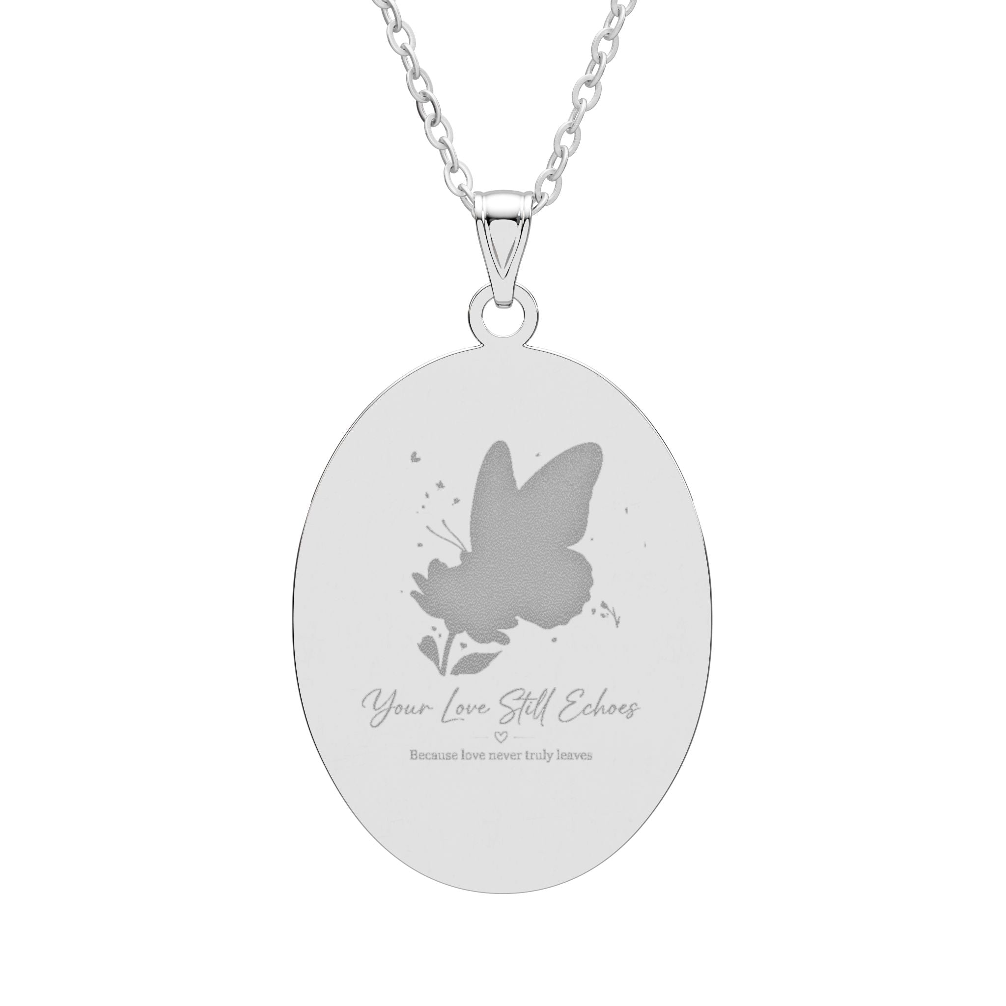Your Love Still Echoes™ Memorial Butterfly Pendant Necklace