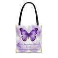 Never Forgotten Always Loved Butterfly Memorial Tote Bag