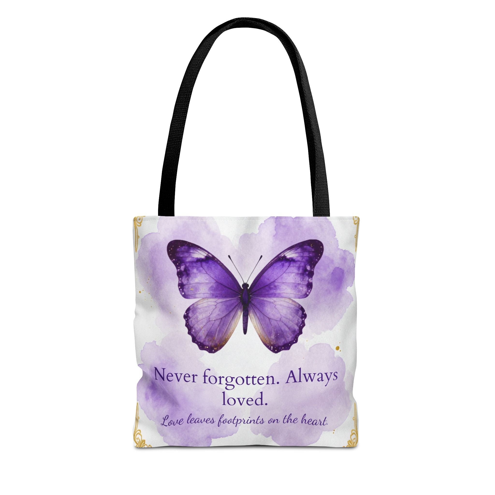 Never Forgotten Always Loved Butterfly Memorial Tote Bag