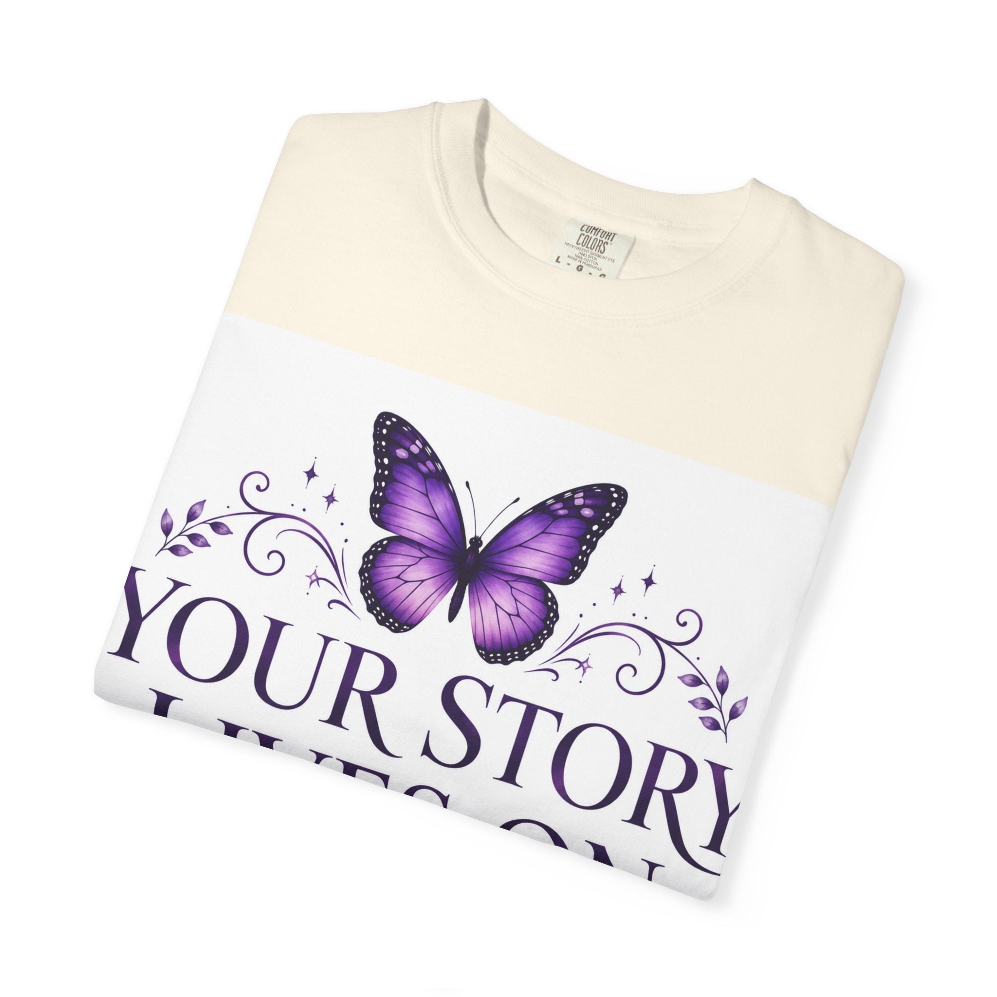 Your Story Lives On™ Memorial Comfort Tee – Butterfly Collection