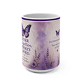Never Forgotten, Always Loved Memorial Mug – Butterfly Remembrance Coffee Cup