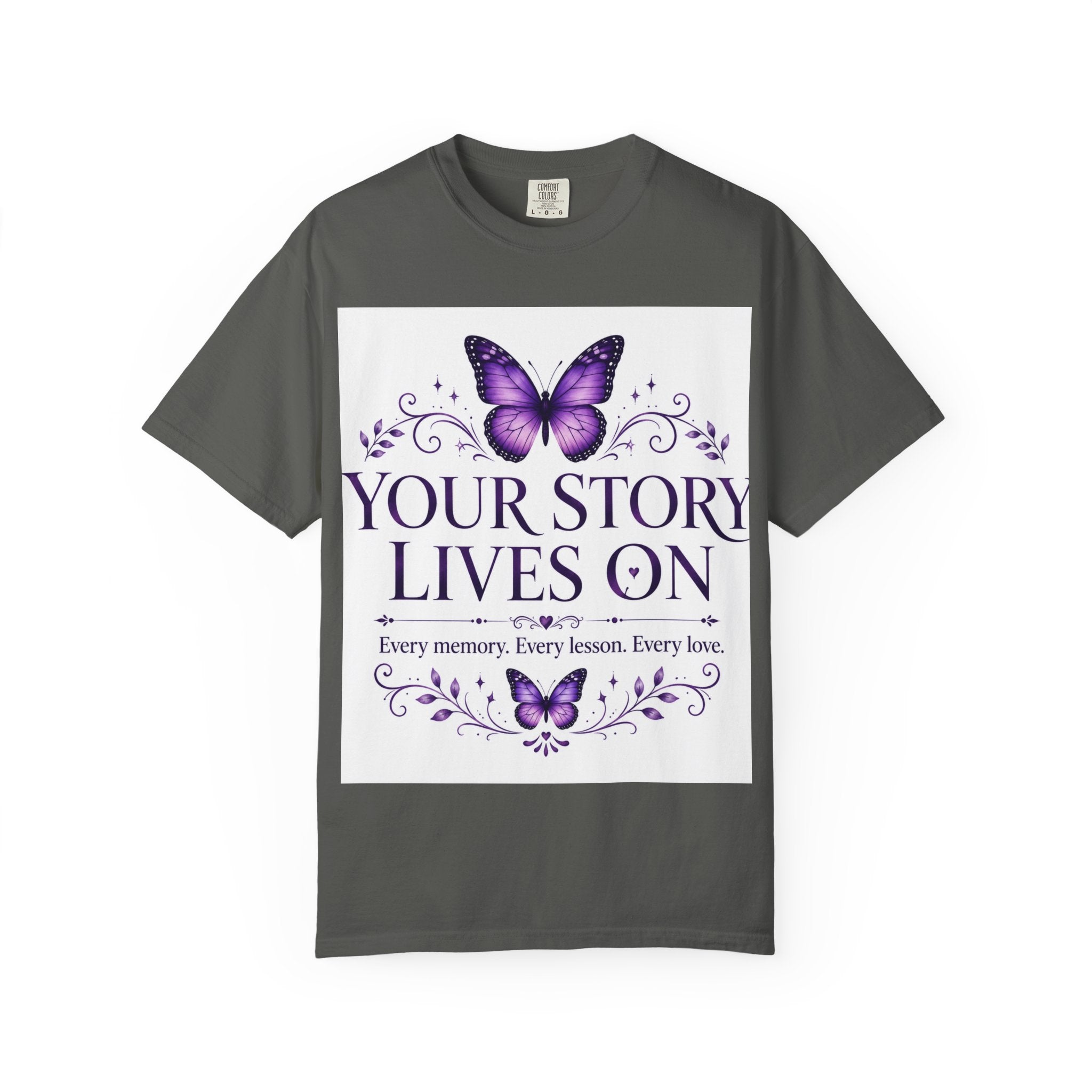 Your Story Lives On™ Memorial Comfort Tee – Butterfly Collection