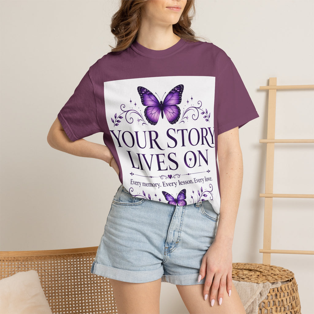 Your Story Lives On™ Memorial Comfort Tee – Butterfly Collection
