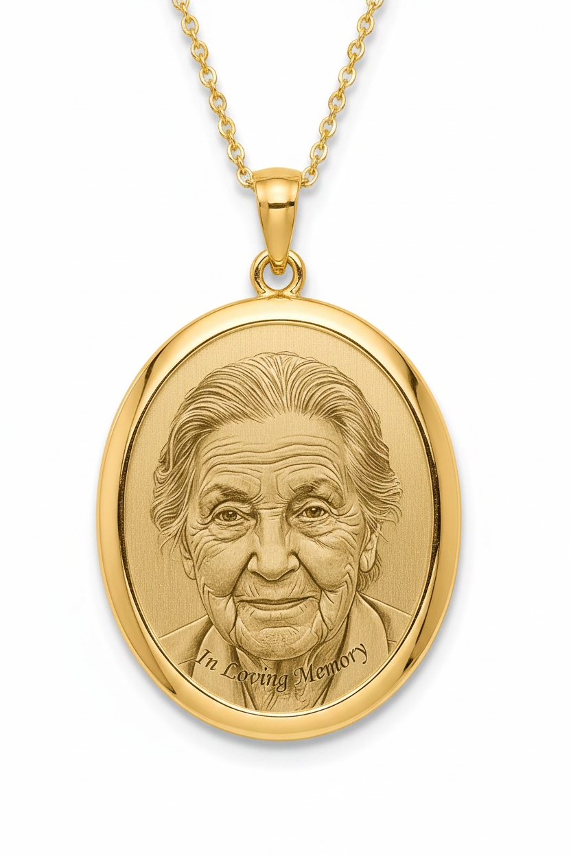 Carry Their Memory™ Personalized Memorial Photo Pendant Necklace